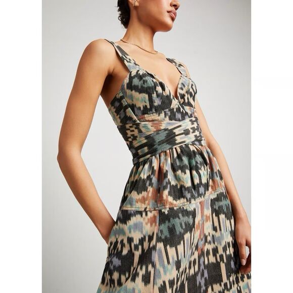 Ulla Johnson Handmade Honey Onyx Ikat Sarika Dress Size 4 - Picture 2 of 13